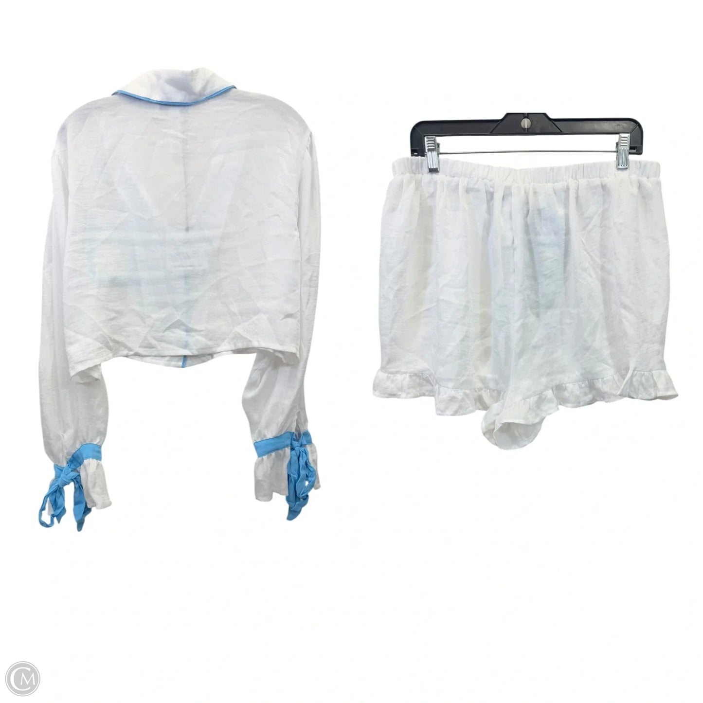 Swimwear Cover-up By Beach Riot In Blue & White, Size: Xl