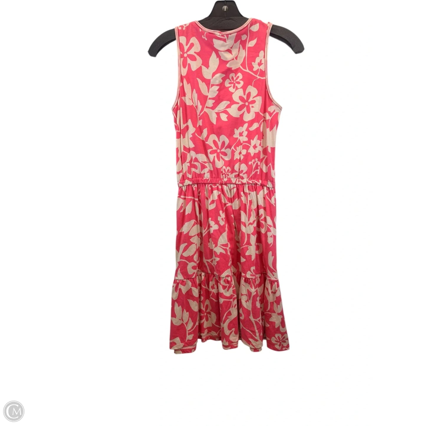 Dress Casual Midi By Loft In Cream & Pink, Size: Xs