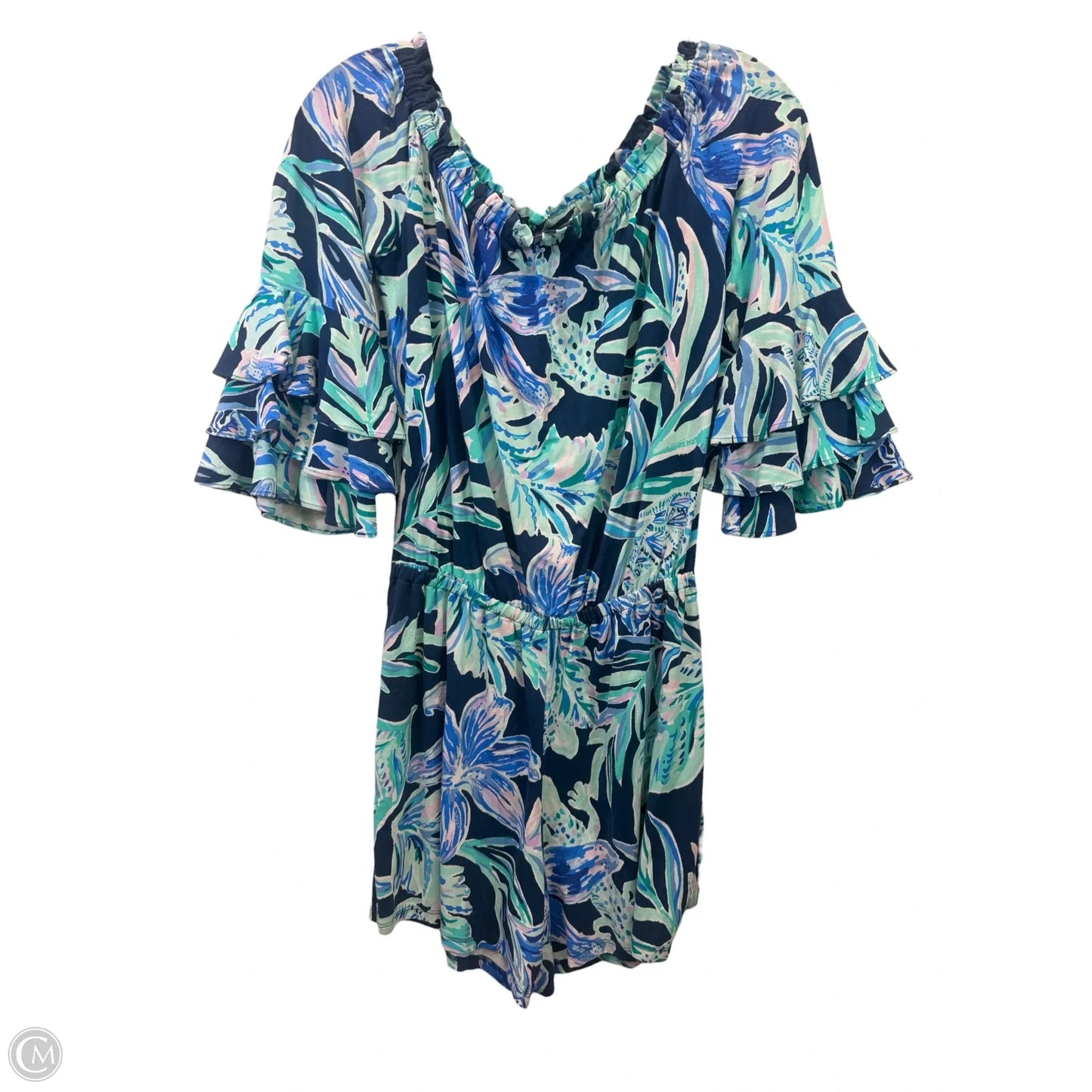 Romper Designer By Lilly Pulitzer In Blue & Green, Size: Xs