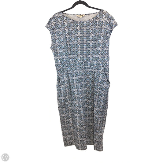 Dress Casual Midi By Boden In Blue & Green, Size: Xl