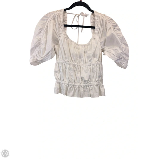 Top Short Sleeve Designer By Derek Lam In White, Size: S