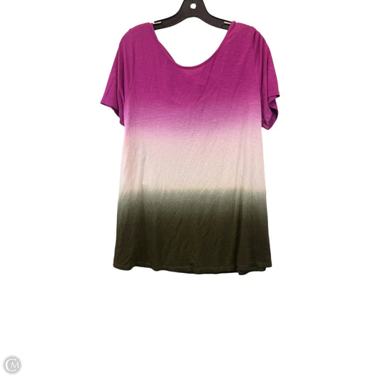 Top Short Sleeve By Torrid In Green & Purple, Size: Xl
