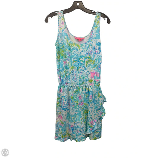 Romper Designer By Lilly Pulitzer In Blue & Green, Size: Xs