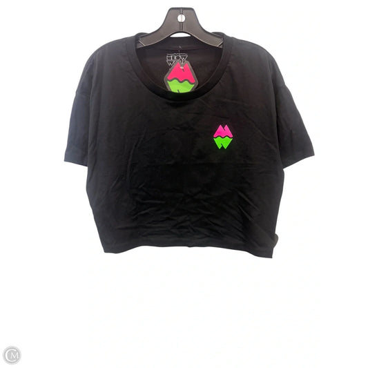 Top Short Sleeve Basic By Meow Wolf In Black, Size: M