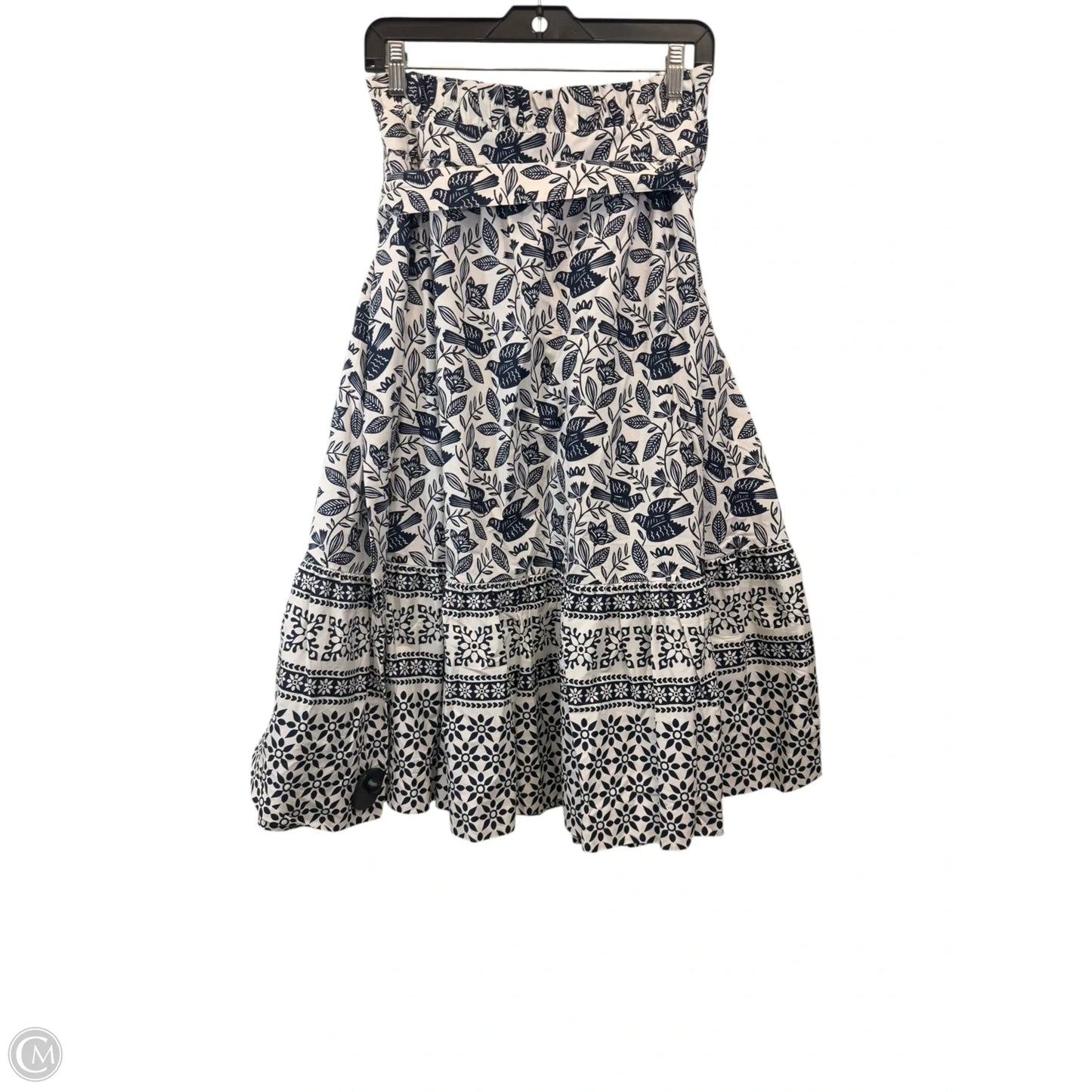 Skirt Maxi By Boden In Blue & White, Size: Xl