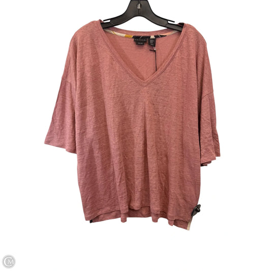 Top Short Sleeve By Tahari In Pink, Size: Xl
