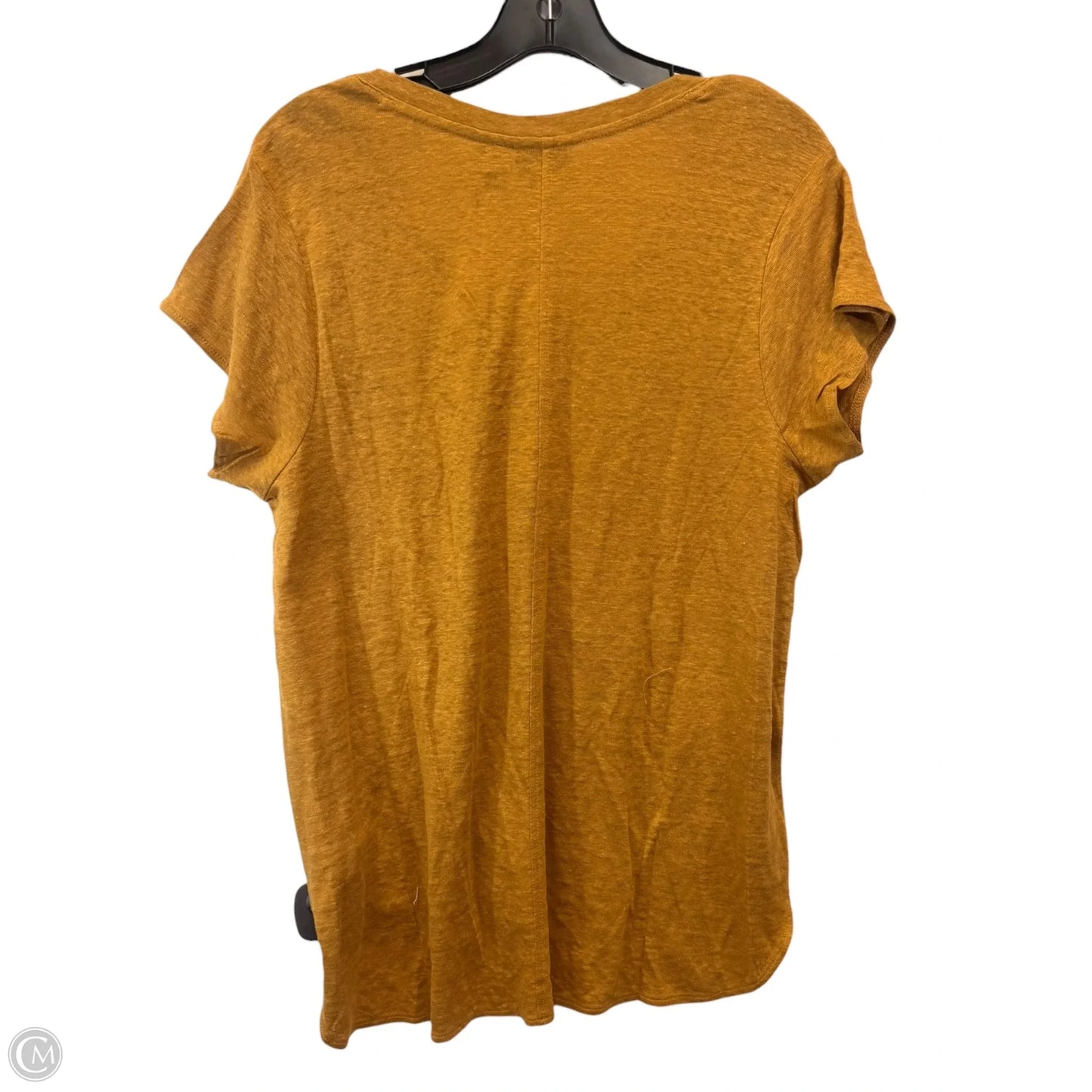 Top Short Sleeve By Tahari In Tan, Size: Xl