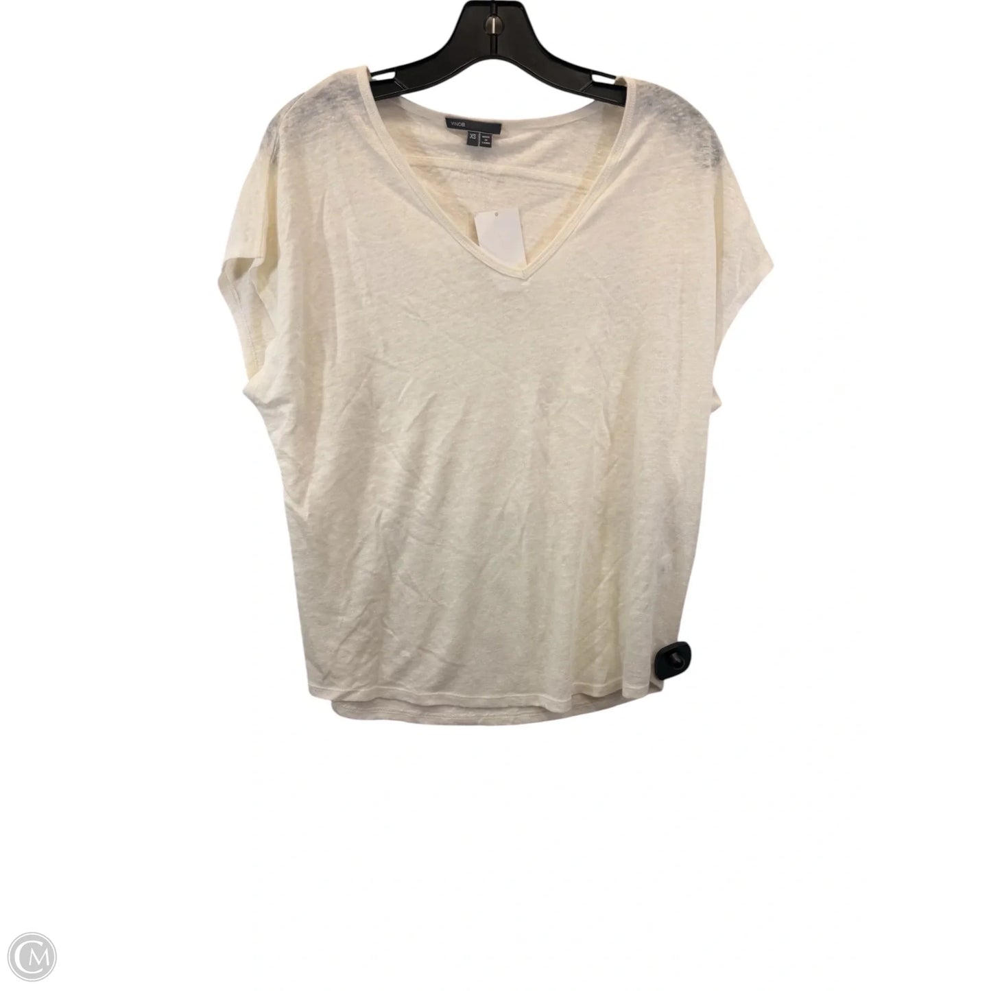 Top Short Sleeve Basic By Vince In Cream, Size: Xs