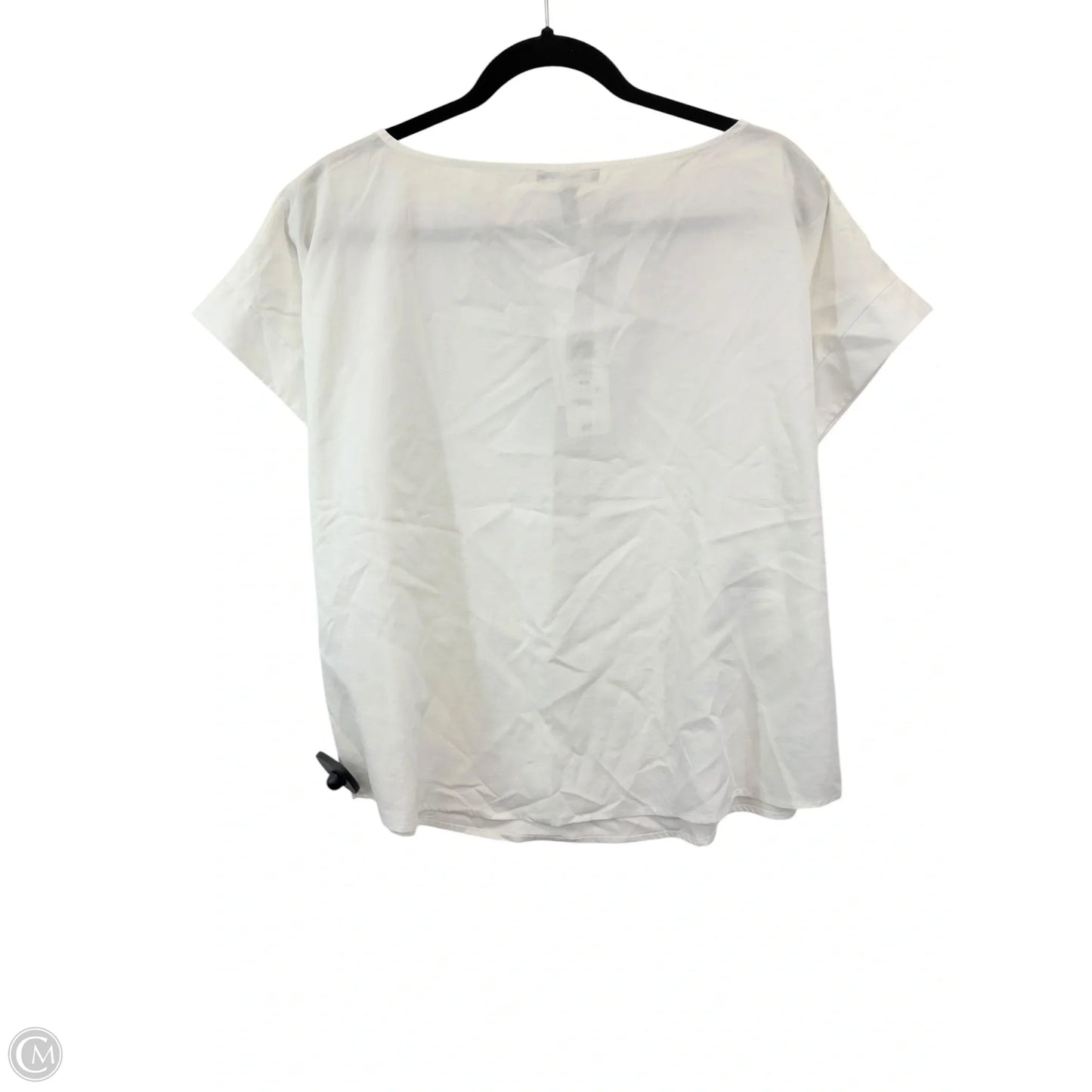 Top Short Sleeve By Eileen Fisher In White, Size: M