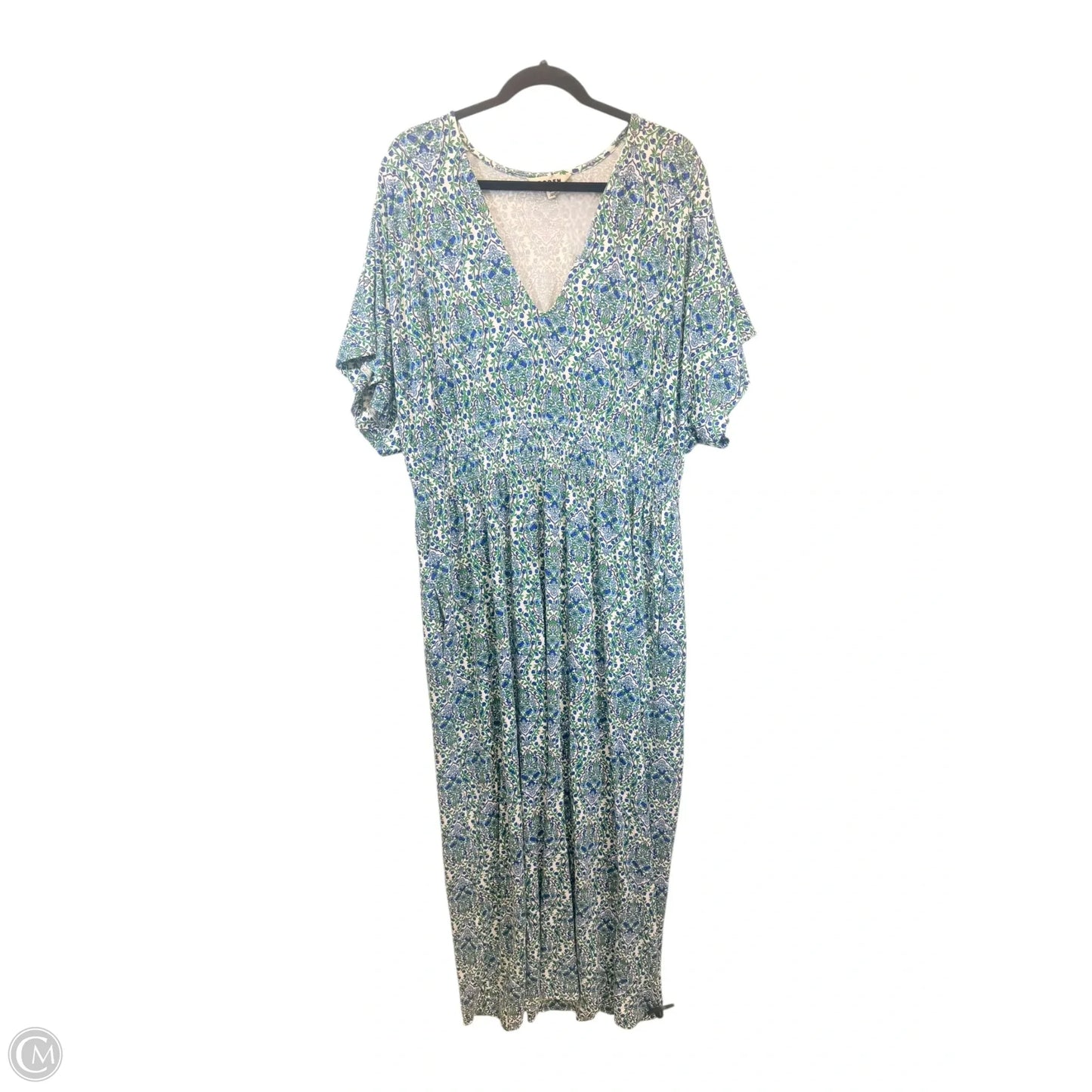 Dress Casual Maxi By Boden In Blue & Green, Size: Xl