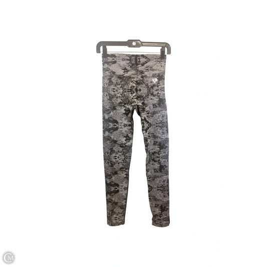 Athletic Leggings By Roxy In Black & Grey, Size: L