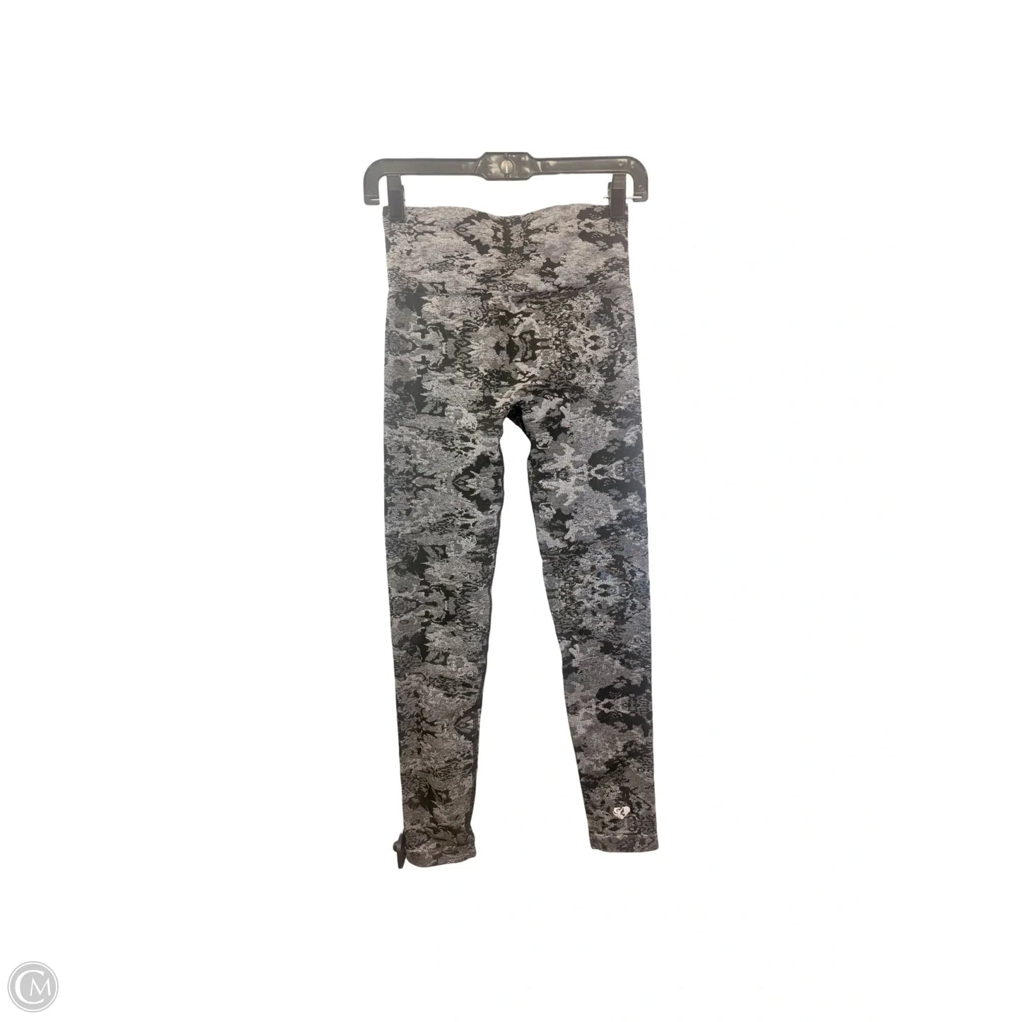 Athletic Leggings By Roxy In Black & Grey, Size: L