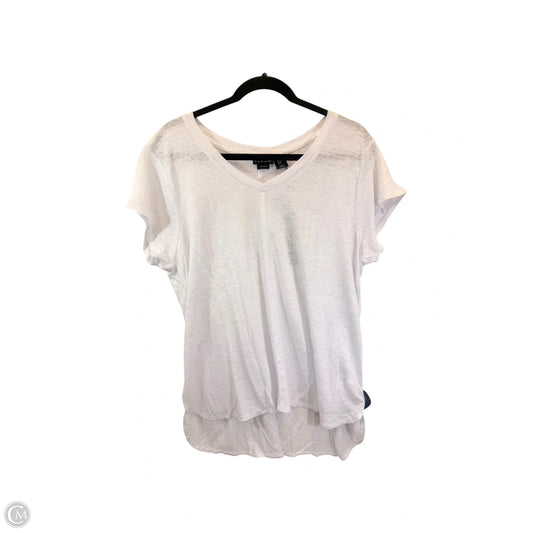 Top Short Sleeve Basic By Tahari In White, Size: Xl