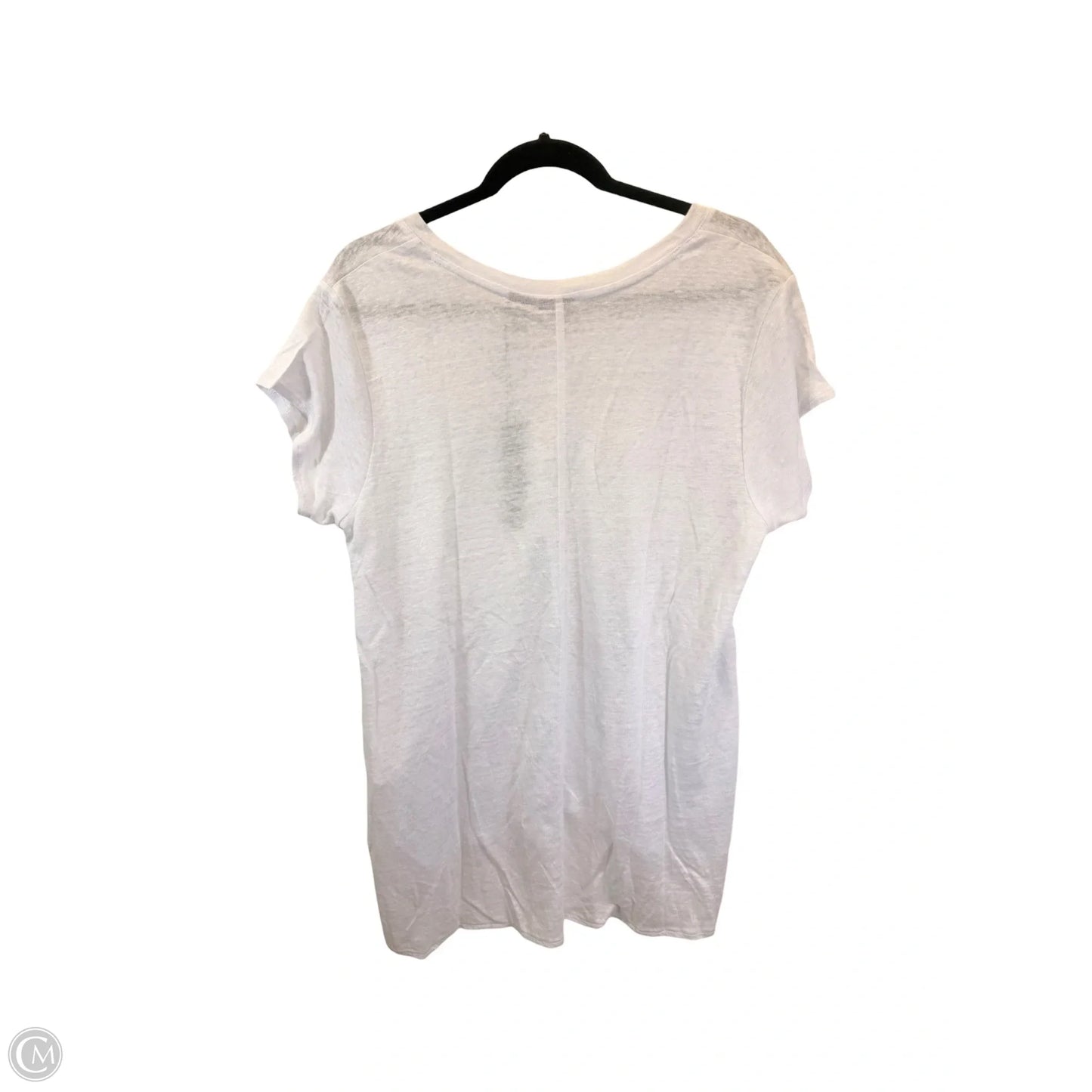 Top Short Sleeve Basic By Tahari In White, Size: Xl