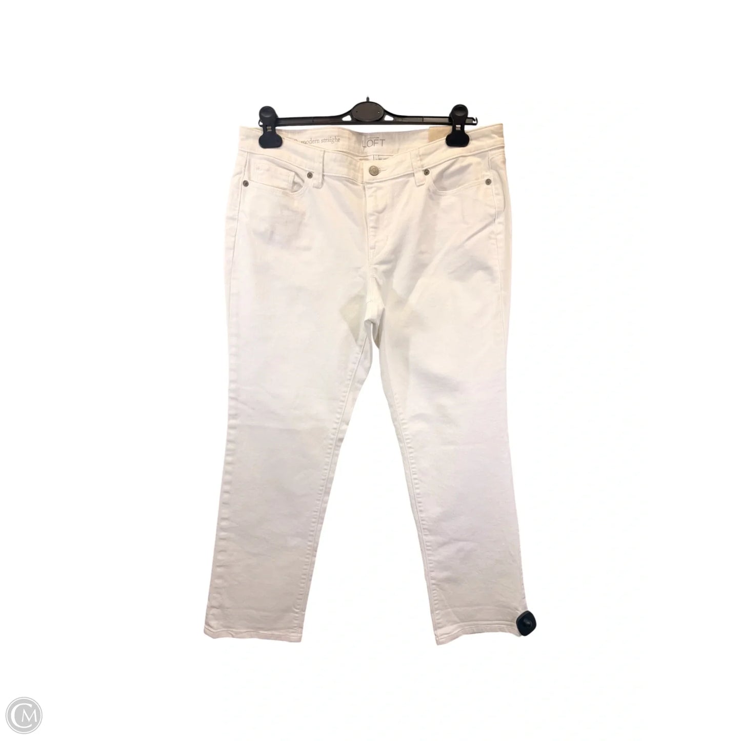 Jeans Straight By Loft In White, Size: 12p