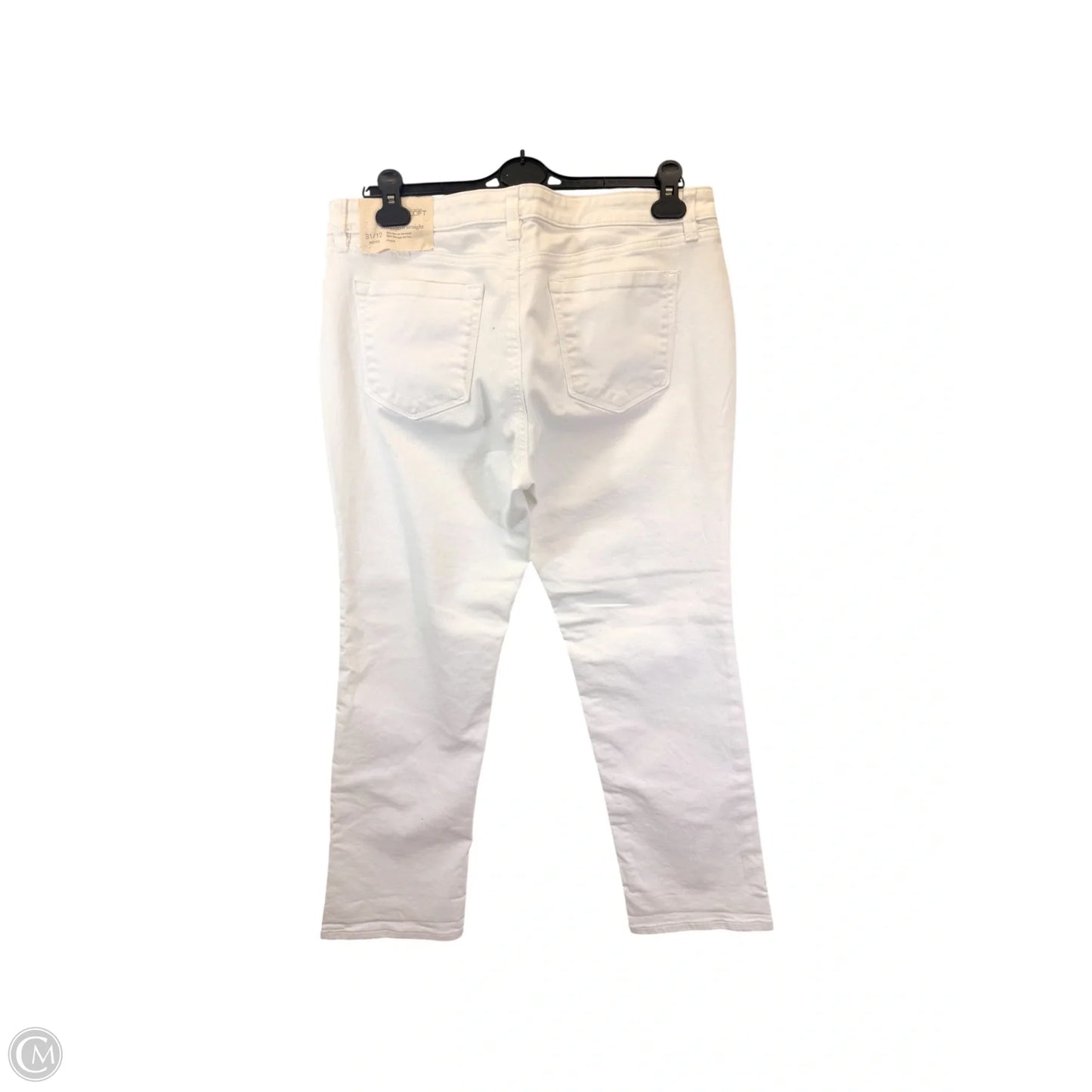Jeans Straight By Loft In White, Size: 12p