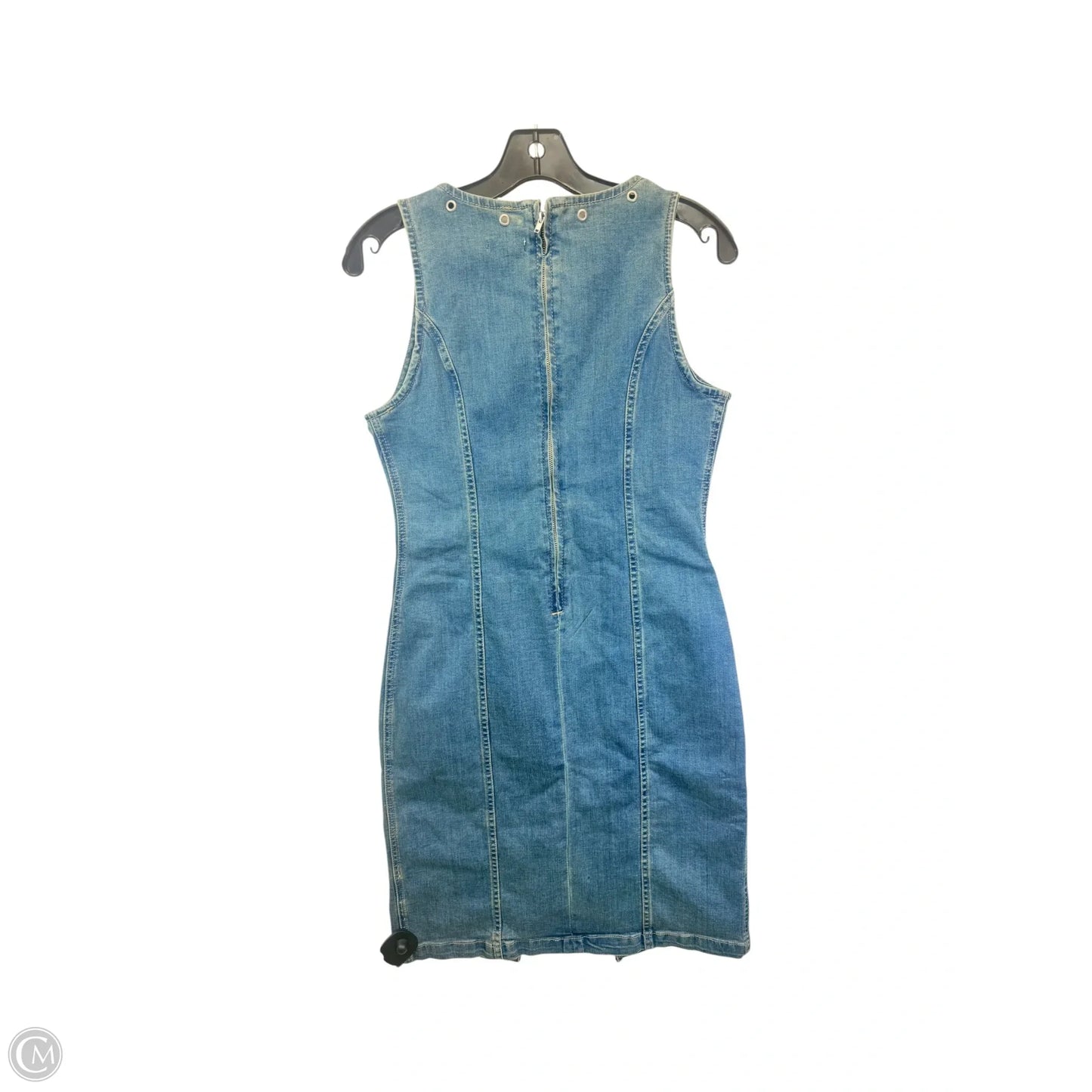 Dress Casual Short By Fashion Nova In Blue Denim, Size: M