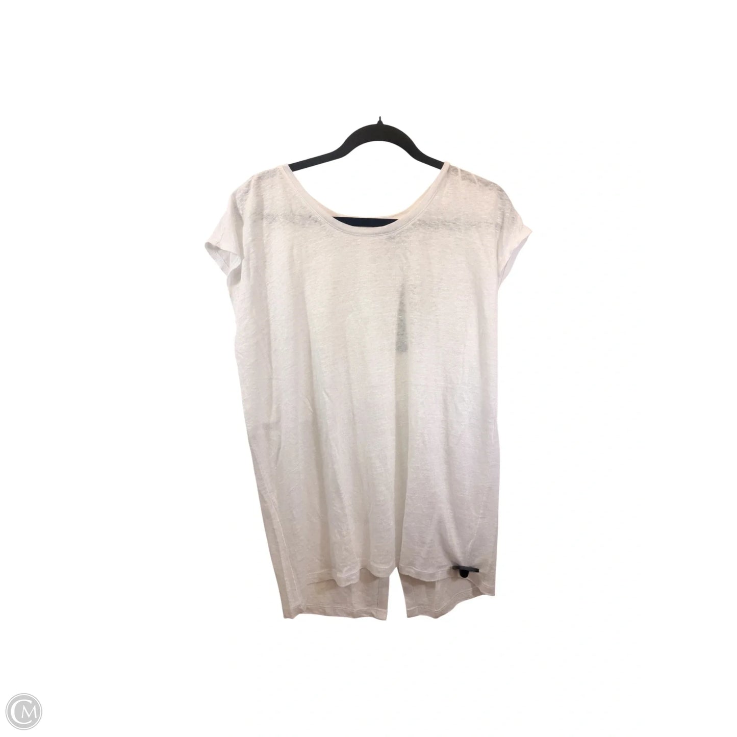 Top Short Sleeve By Tahari In White, Size: Xl