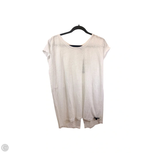 Top Short Sleeve By Tahari In White, Size: Xl