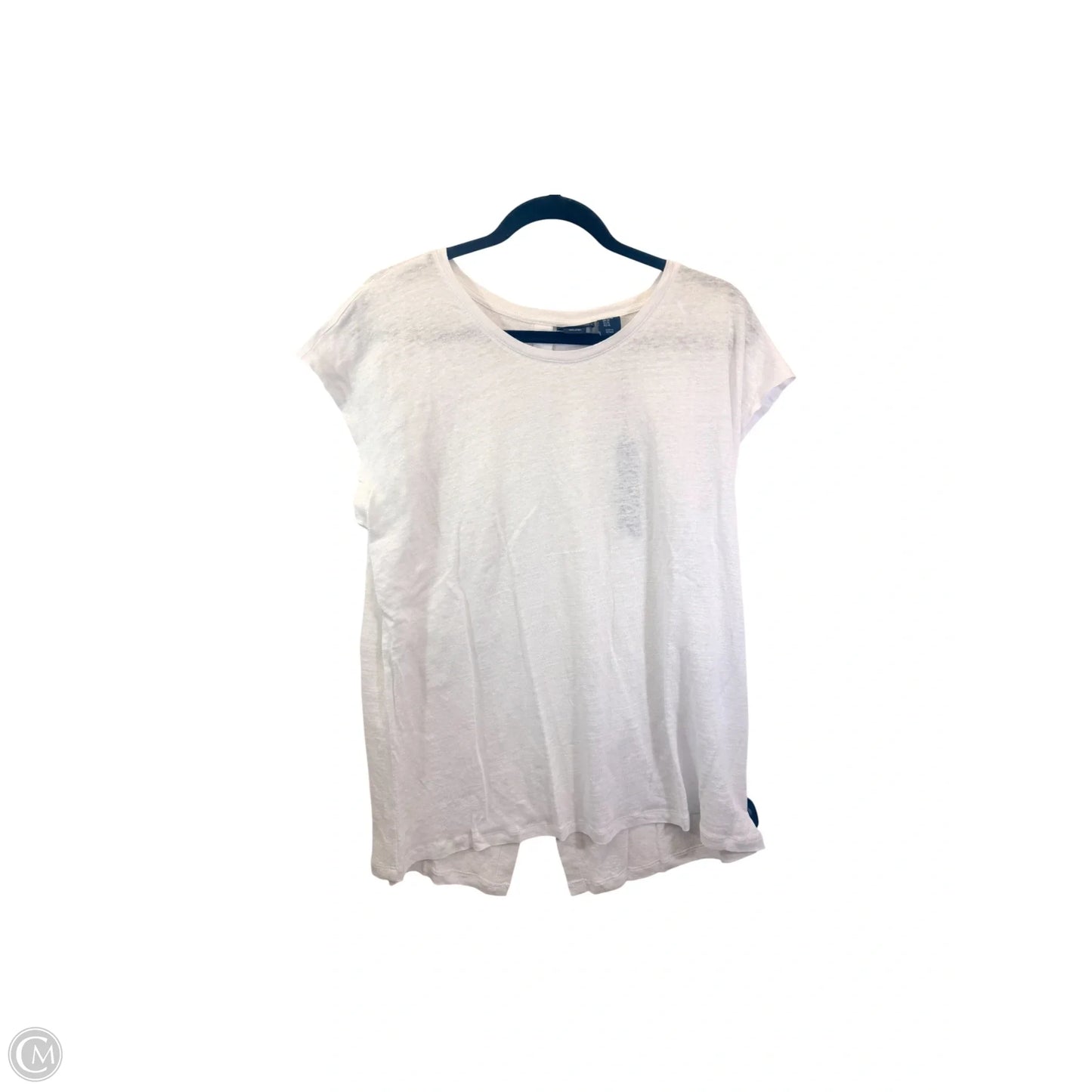 Top Short Sleeve By Tahari In White, Size: Xl