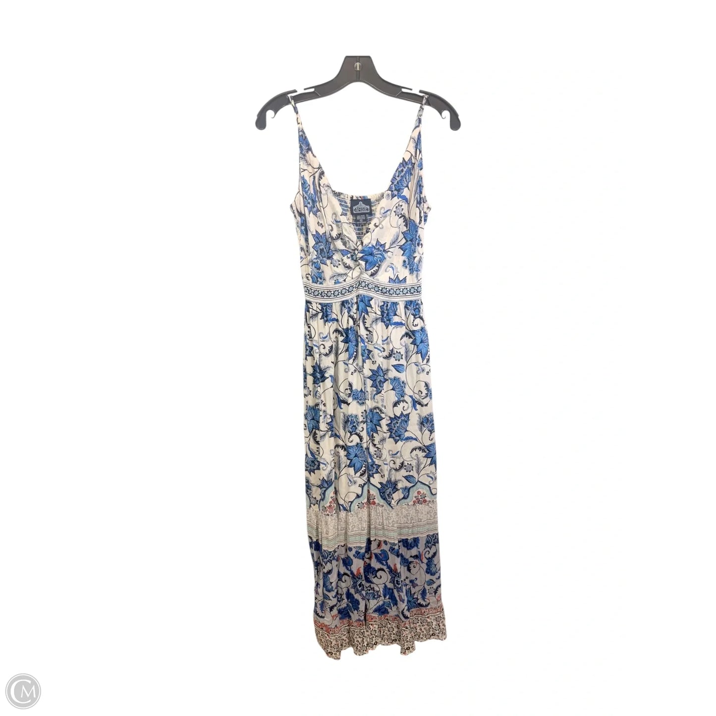 Dress Casual Maxi By Angie In Blue & Cream, Size: Xl