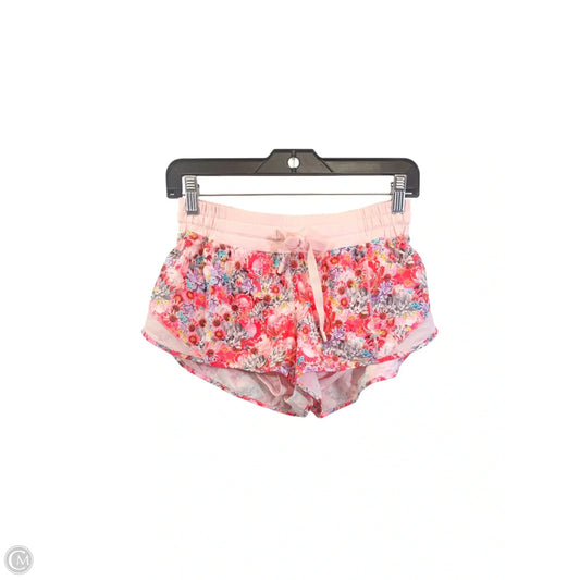 Athletic Shorts By Lululemon In Floral Print, Size: 6