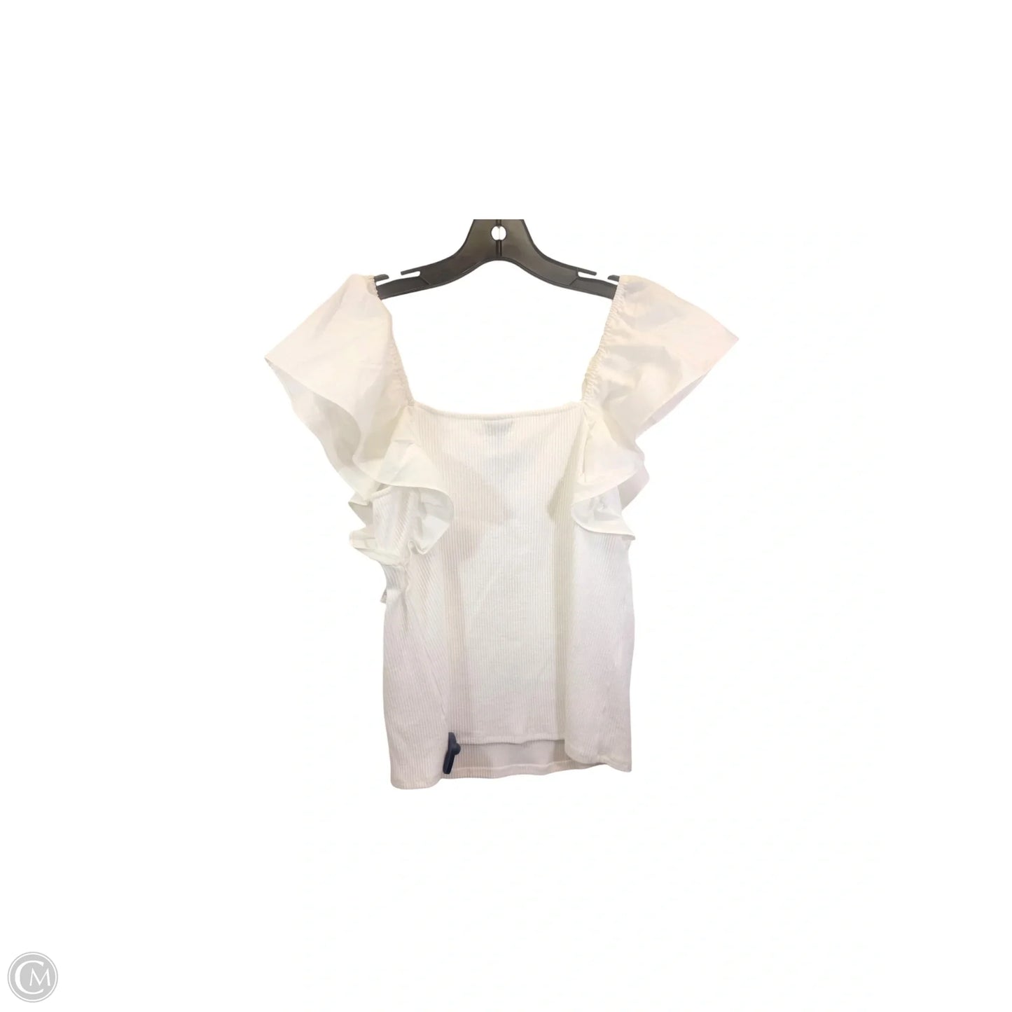 Top Short Sleeve By A New Day In Cream, Size: Xl