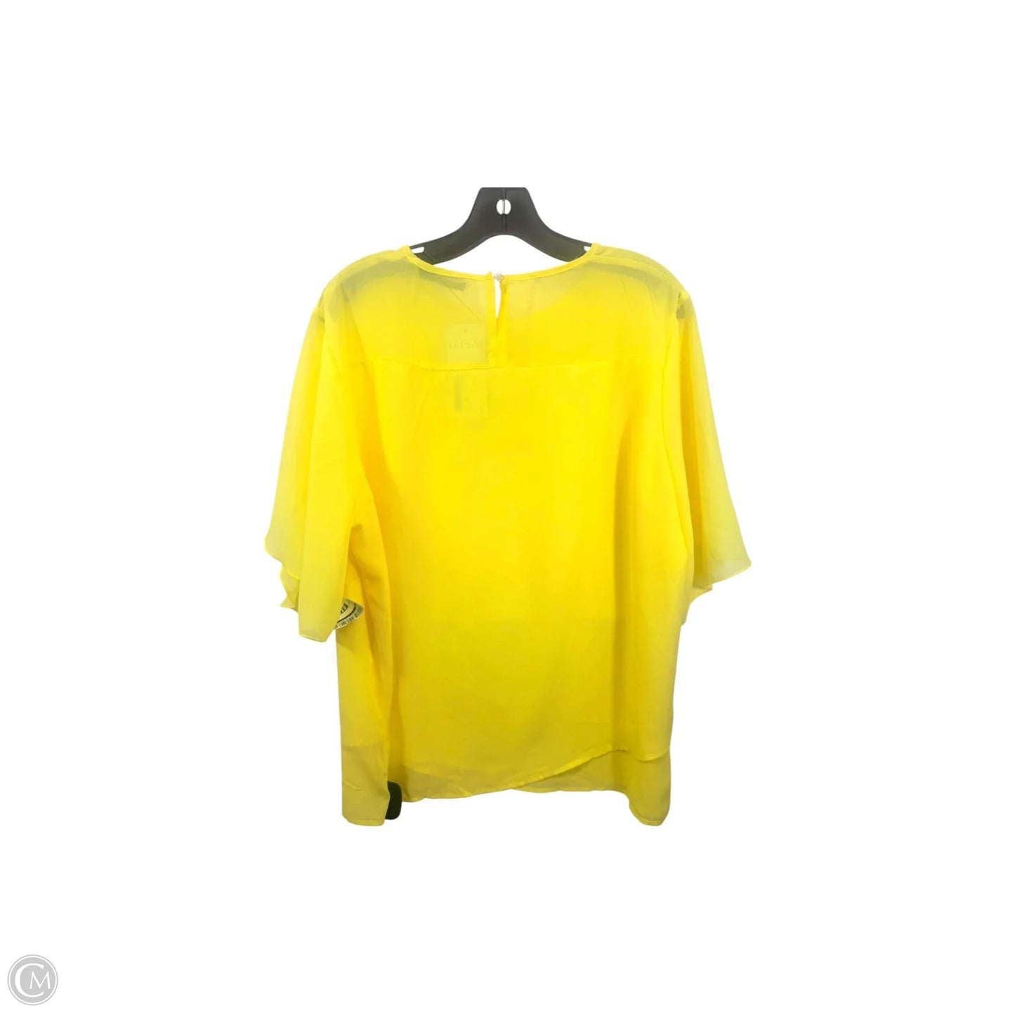 Top Short Sleeve By Elesol In Yellow, Size: Xl