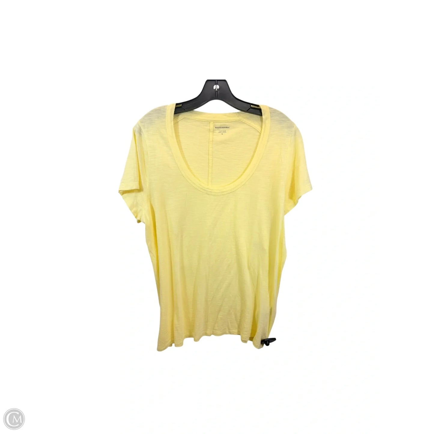 Top Short Sleeve Basic By Banana Republic In Yellow, Size: Xl