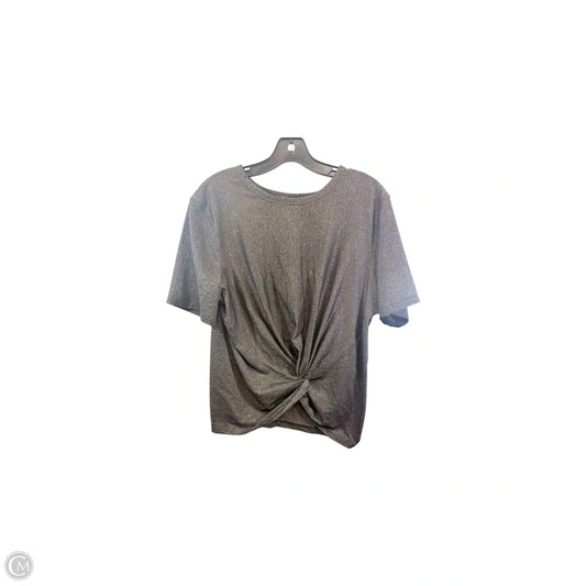 Athletic Top Short Sleeve By Lululemon In Black & Gold, Size: 8