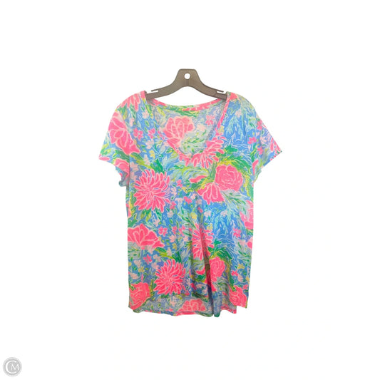 Top Short Sleeve Designer By Lilly Pulitzer In Multi-colored, Size: L