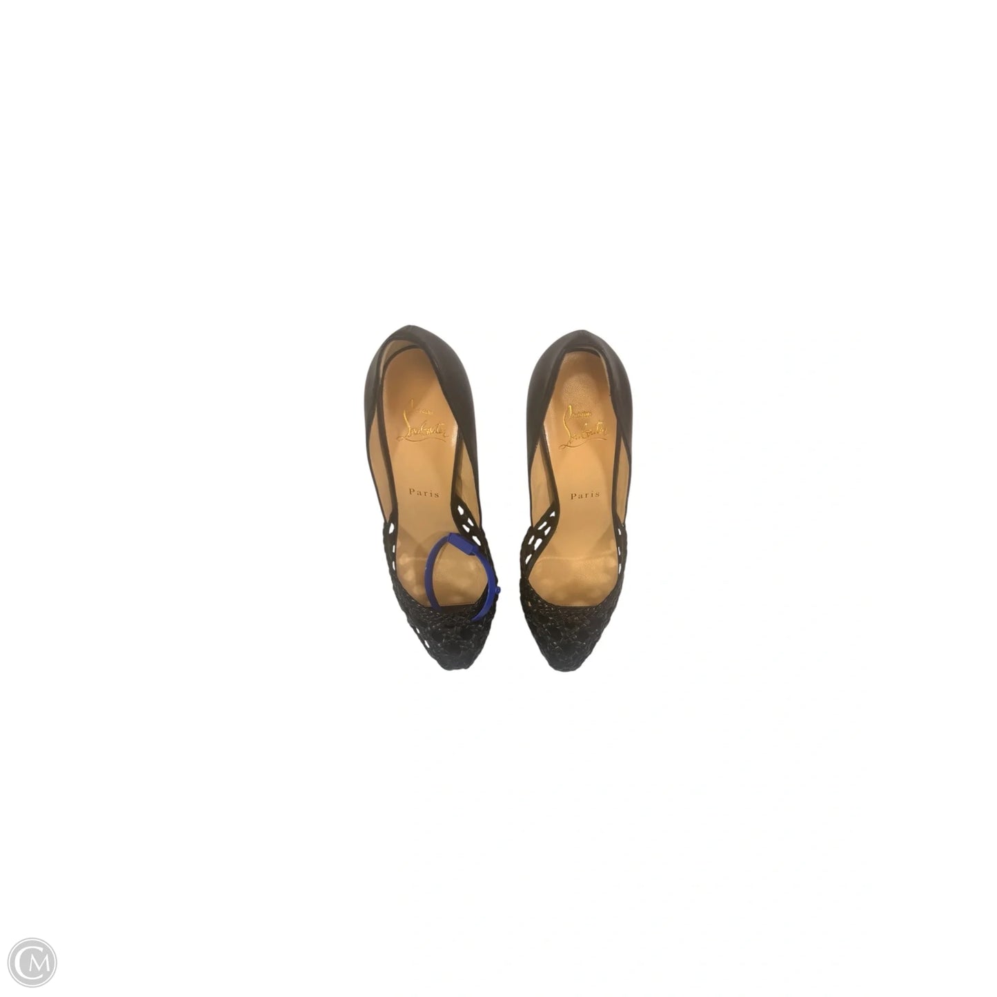 Shoes Luxury Designer By Christian Louboutin In Black, Size: 7.5