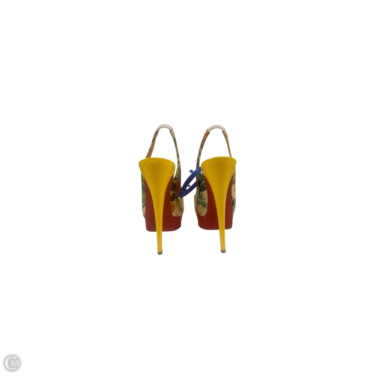 Shoes Luxury Designer By Christian Louboutin In Floral Print, Size: 8