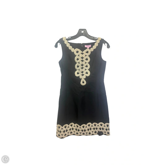 Dress Designer By Lilly Pulitzer In Black & Gold, Size: 0