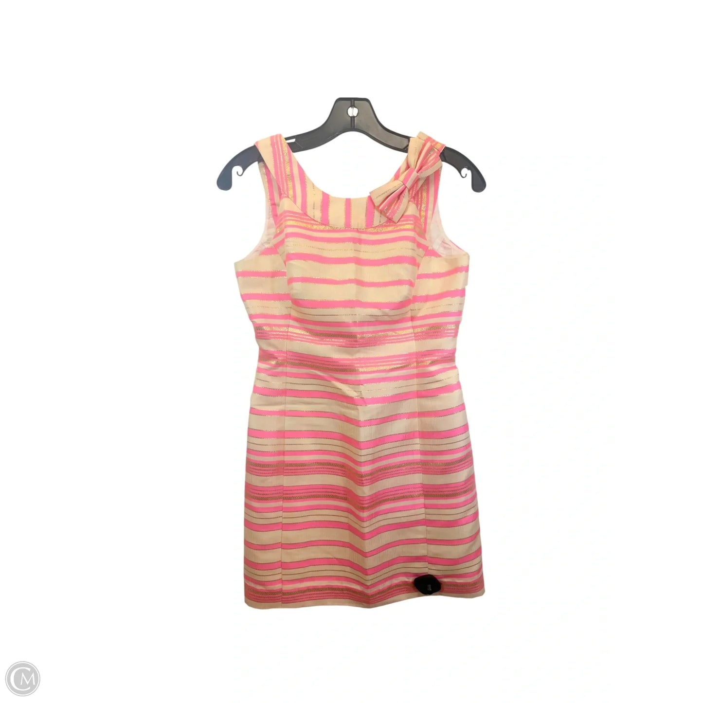 Dress Designer By Lilly Pulitzer In Gold & Pink, Size: 0