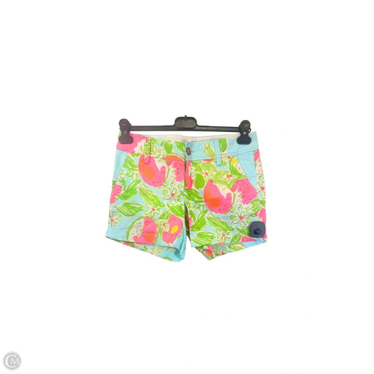 Shorts Designer By Lilly Pulitzer In Green & Pink, Size: 0