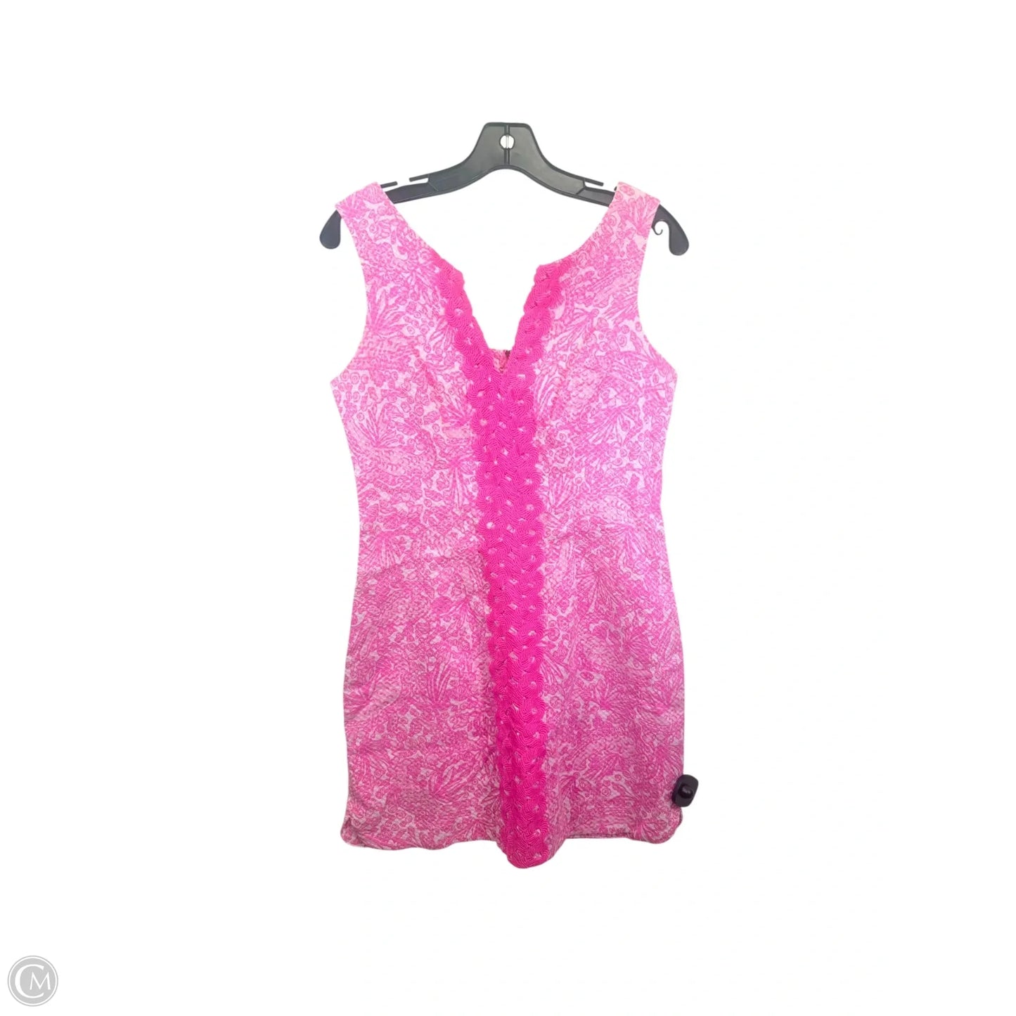 Dress Designer By Lilly Pulitzer In Pink & White, Size: S