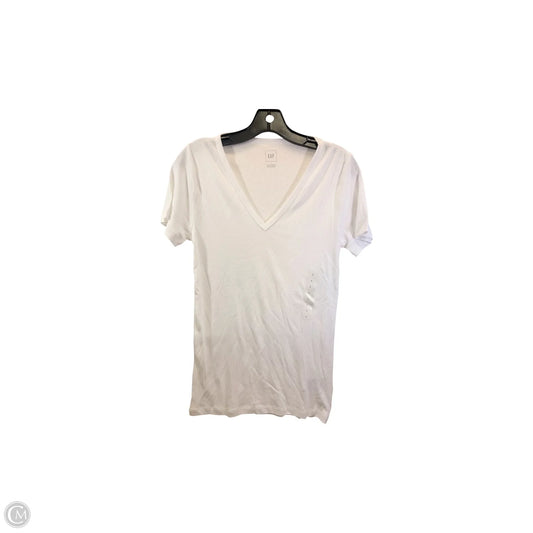 Top Short Sleeve Basic By Gap In White, Size: L