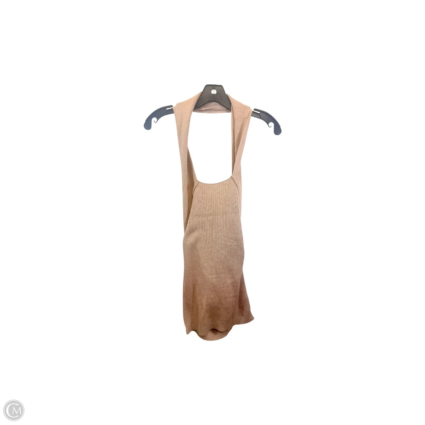 Top Sleeveless By Commense In Tan, Size: M