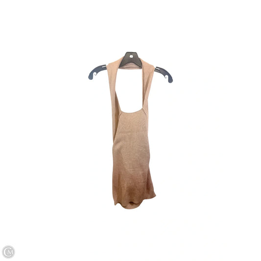 Top Sleeveless By Commense In Tan, Size: M