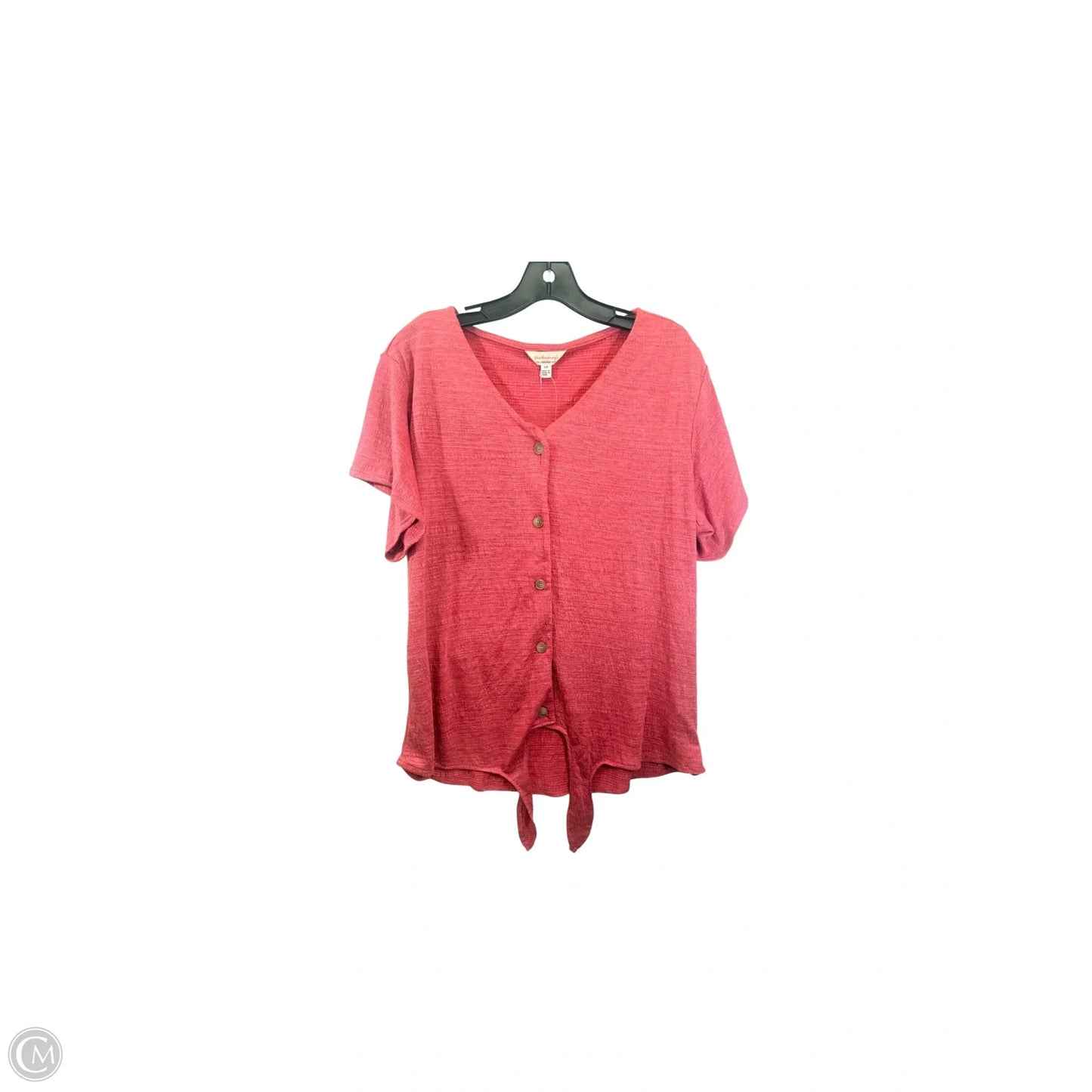Top Short Sleeve By Weatherproof In Red, Size: L
