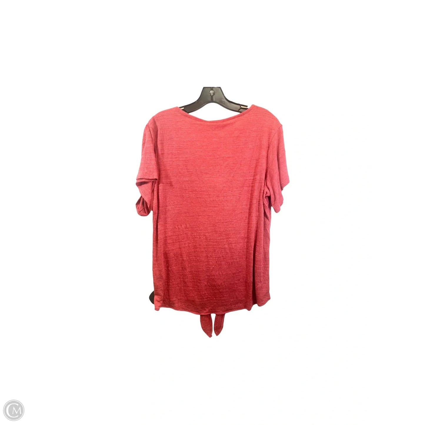 Top Short Sleeve By Weatherproof In Red, Size: L