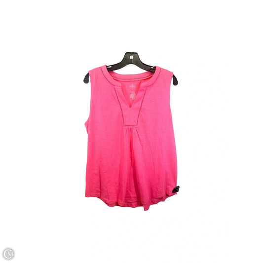 Top Sleeveless By St Johns Bay In Pink, Size: L