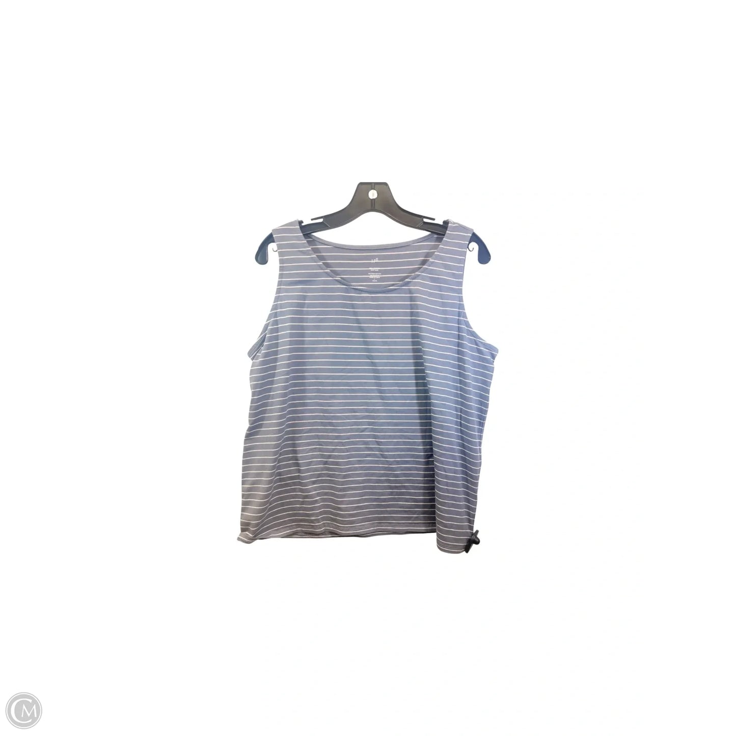 Tank Top By J. Jill In Grey & White, Size: Lp