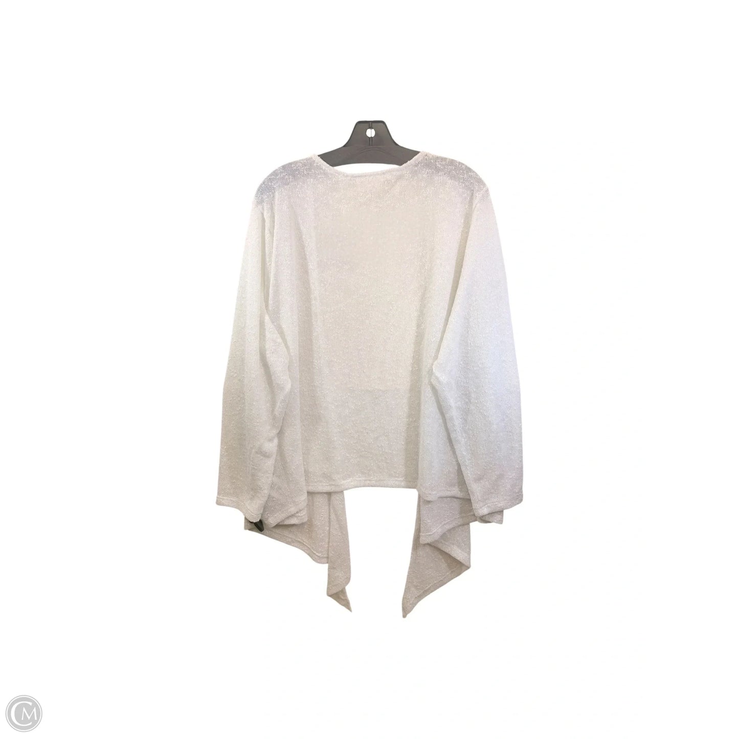 Cardigan By Belle By Kim Gravel In White, Size: 3x