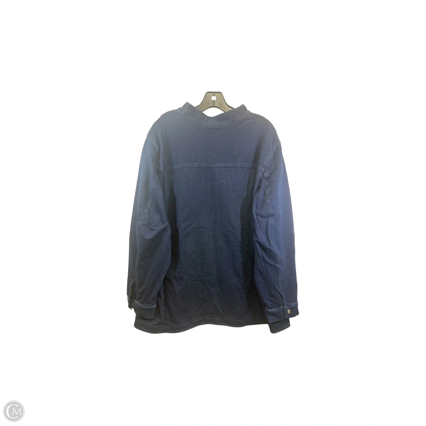 Jacket Denim By Quaker Factory In Blue Denim, Size: 3x