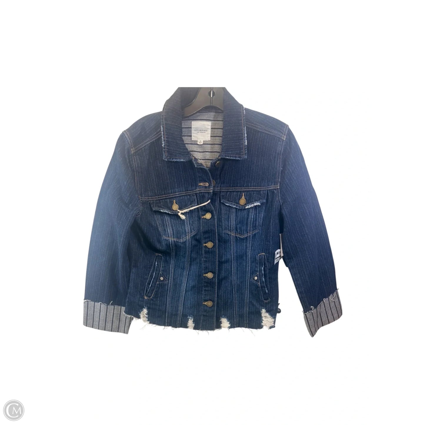 Jacket Denim By Liverpool In Blue Denim, Size: S