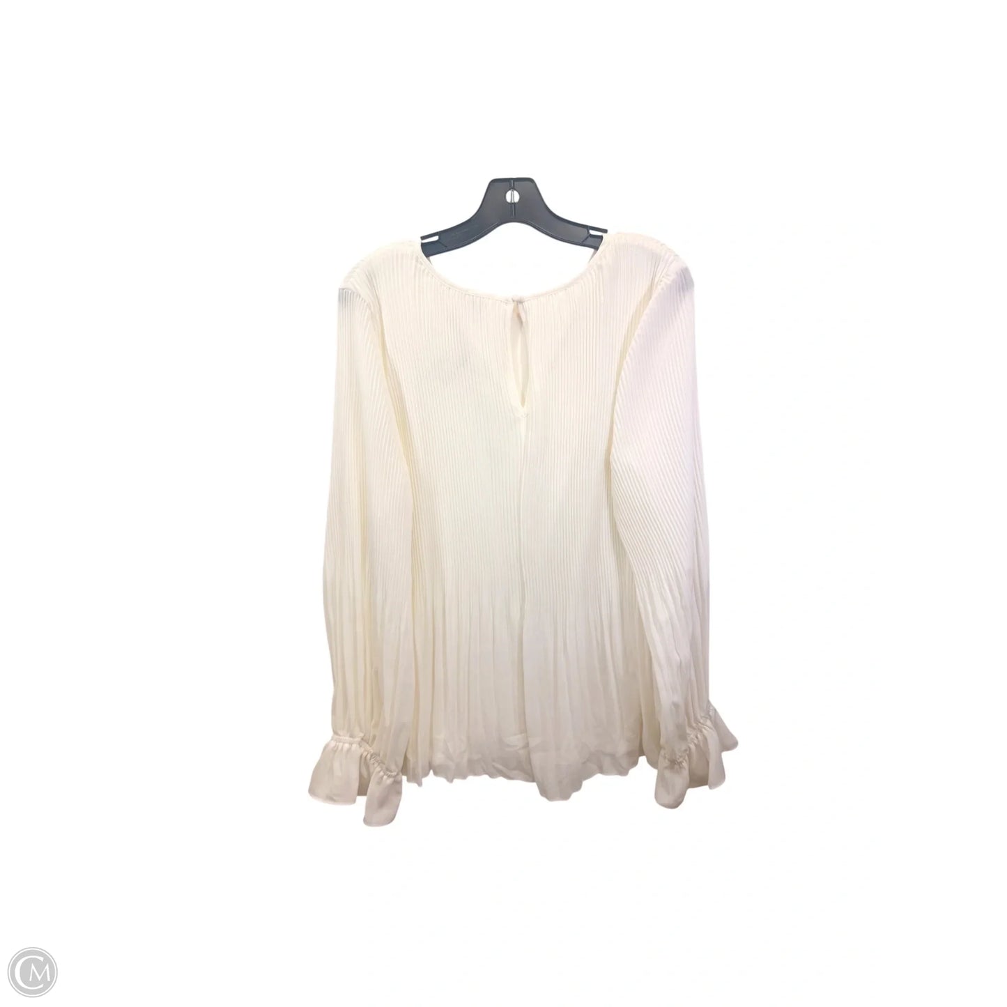 Top Long Sleeve By Nine West In Cream, Size: Xl
