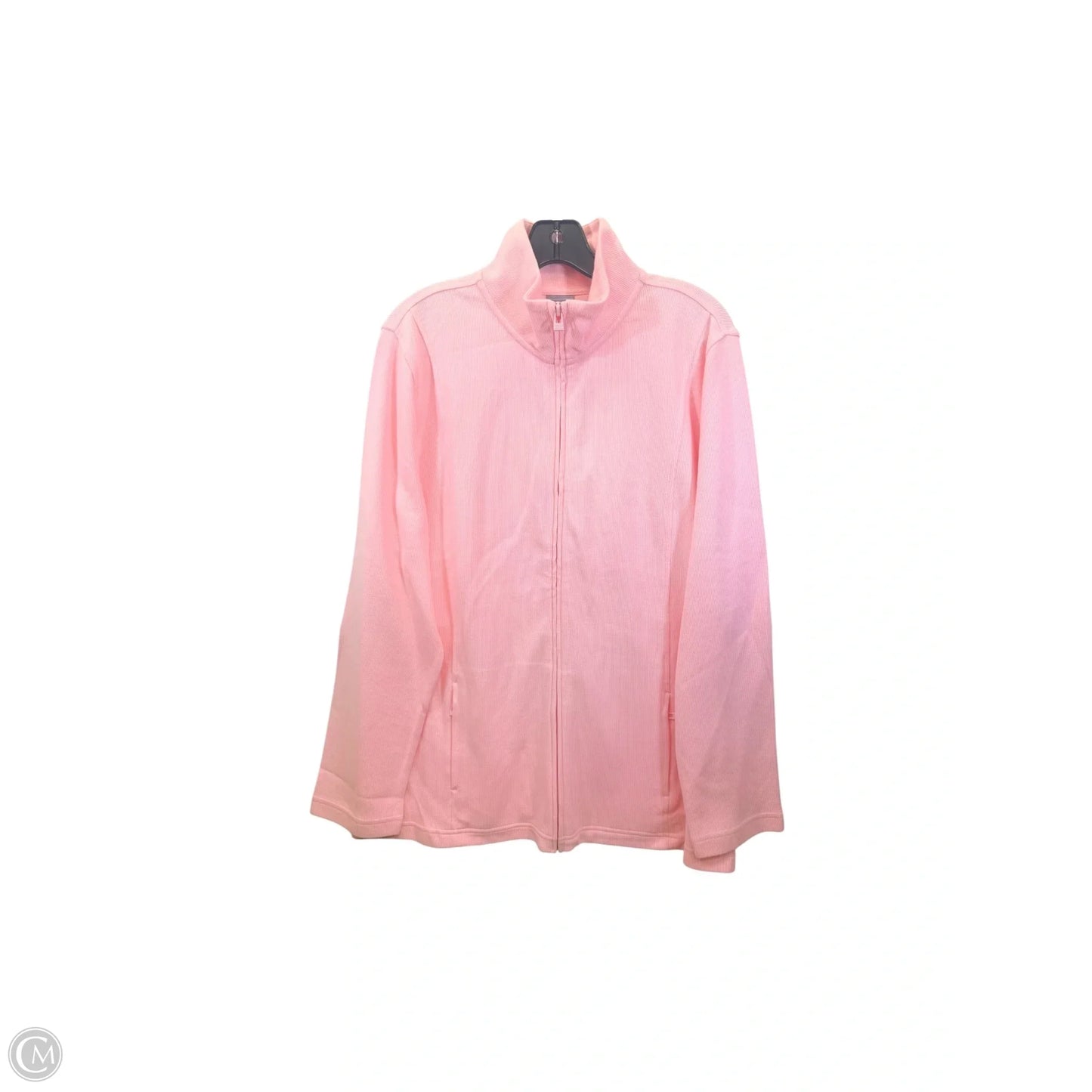 Athletic Jacket By Laura Scott In Pink, Size: Xl