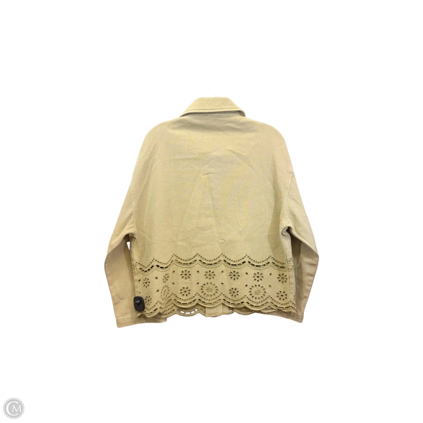 Jacket Denim By Miou Muse In Tan, Size: M
